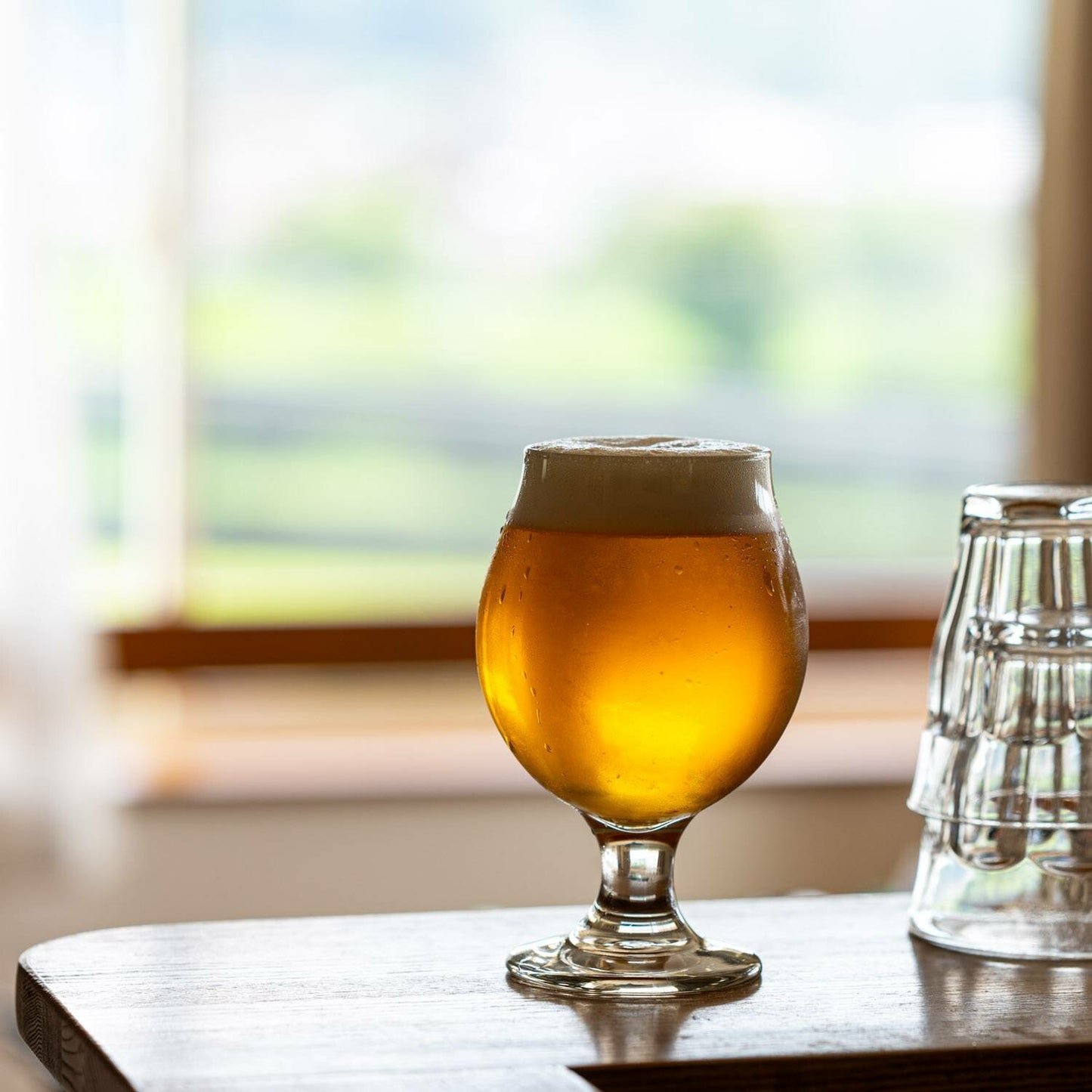 American-made round short-handled wine glass