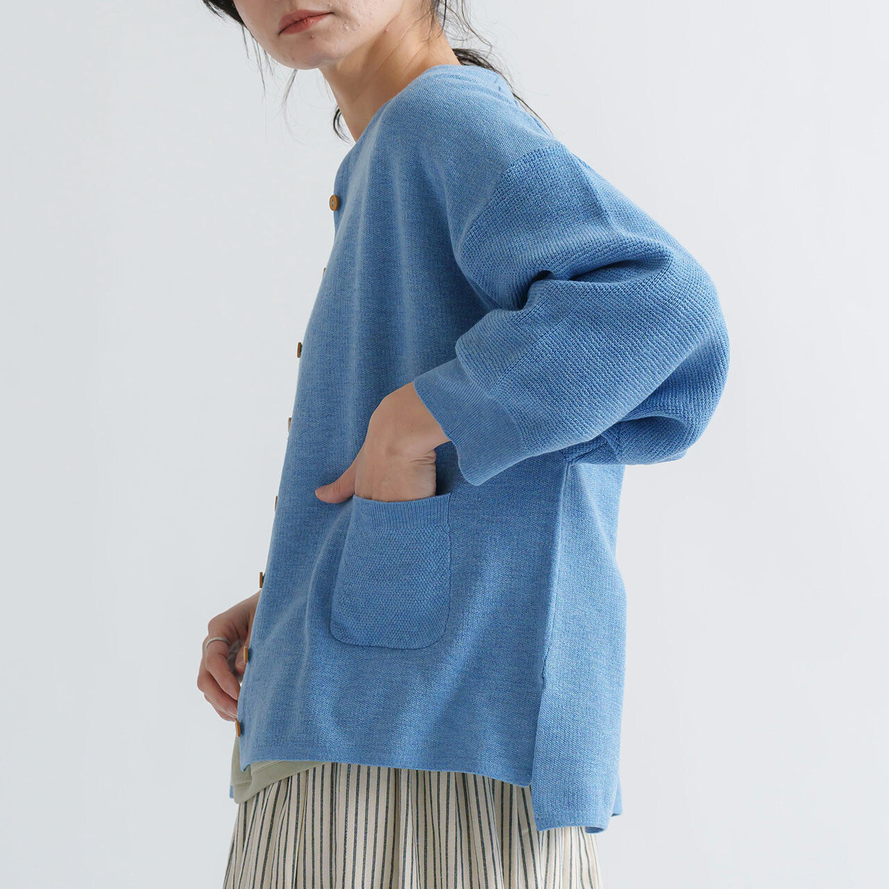 Milanese ribbed knitted jacket