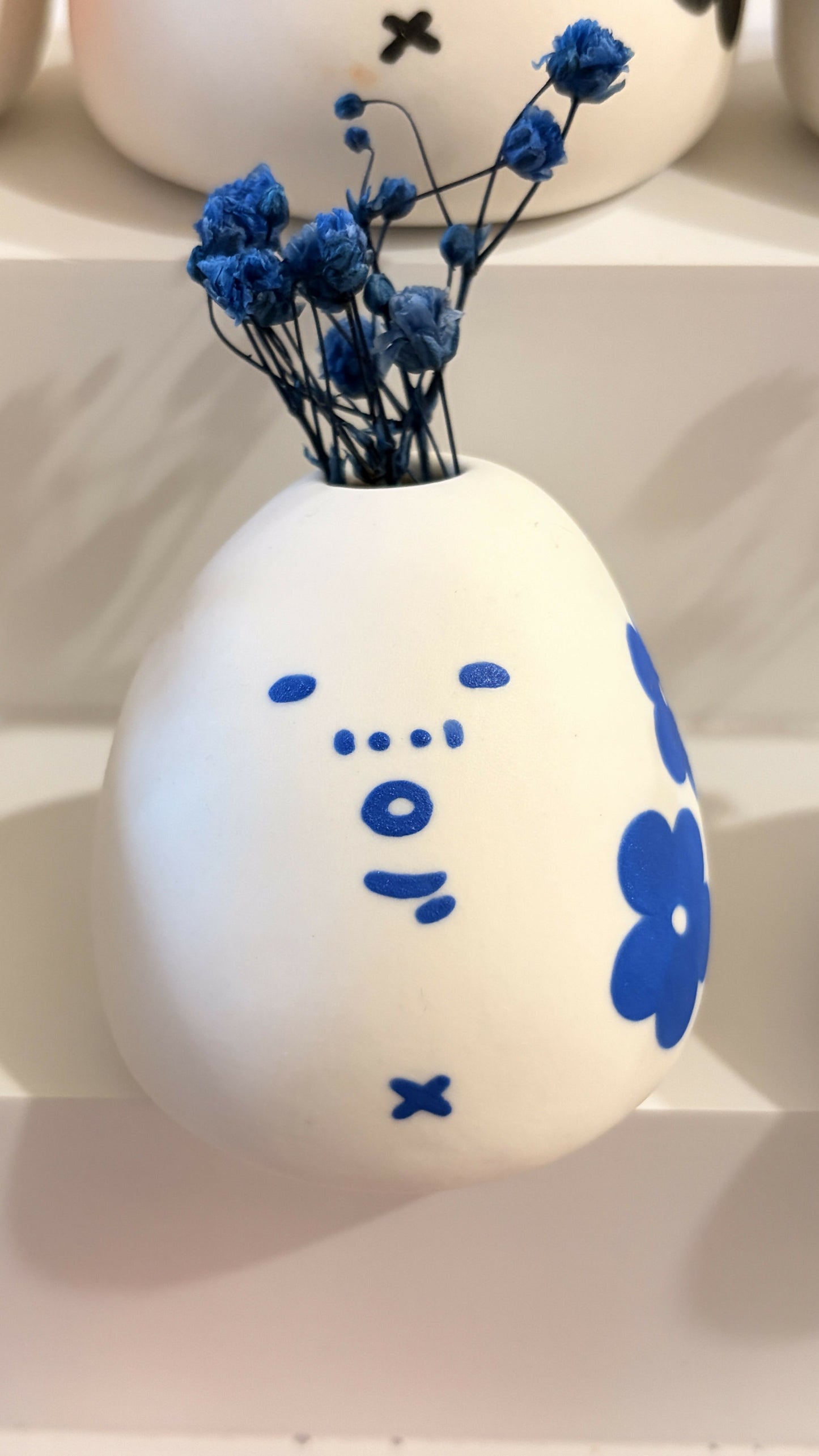 小花器-藍