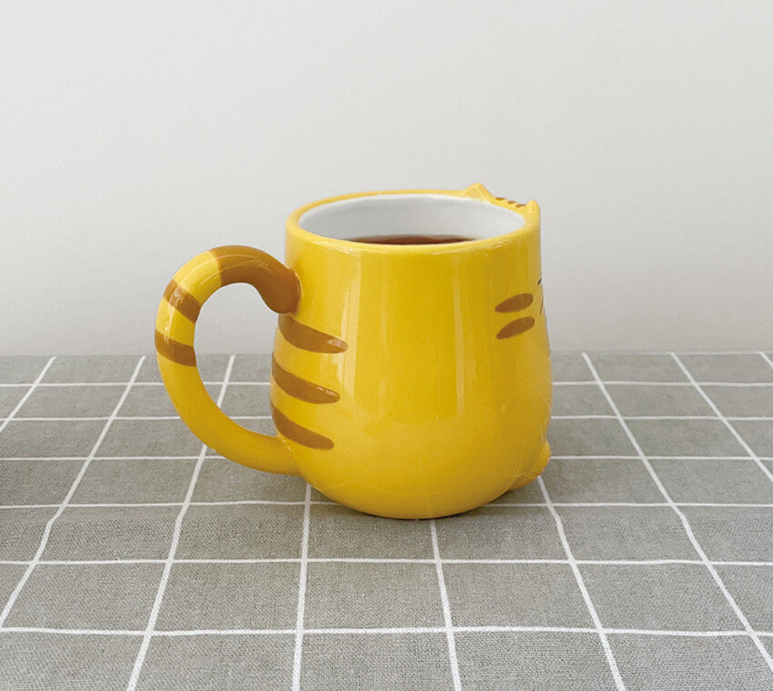 鬆弛貓咪有耳咖啡杯
