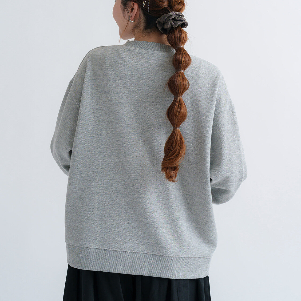 Solid Color Double Pocket Long Sleeve Top