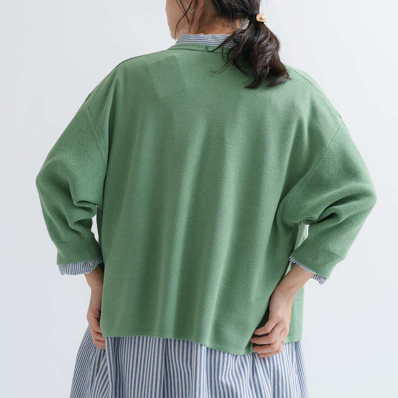 Milanese ribbed knitted jacket