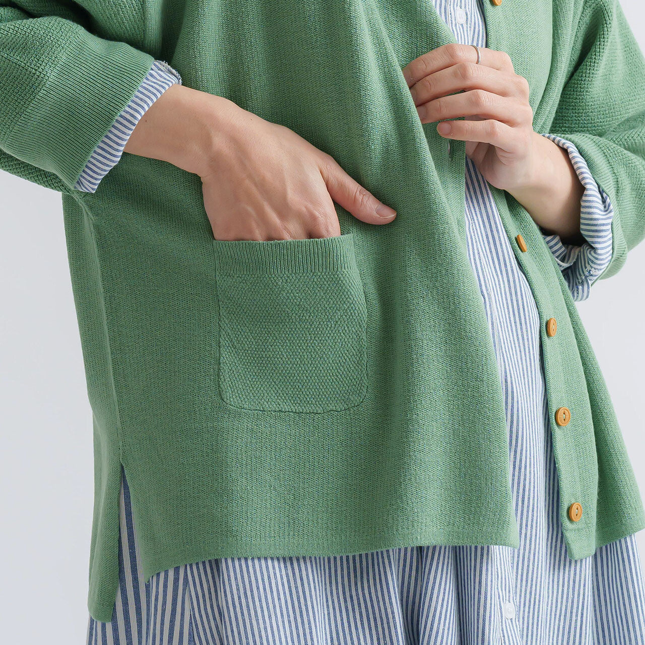 Milanese ribbed knitted jacket