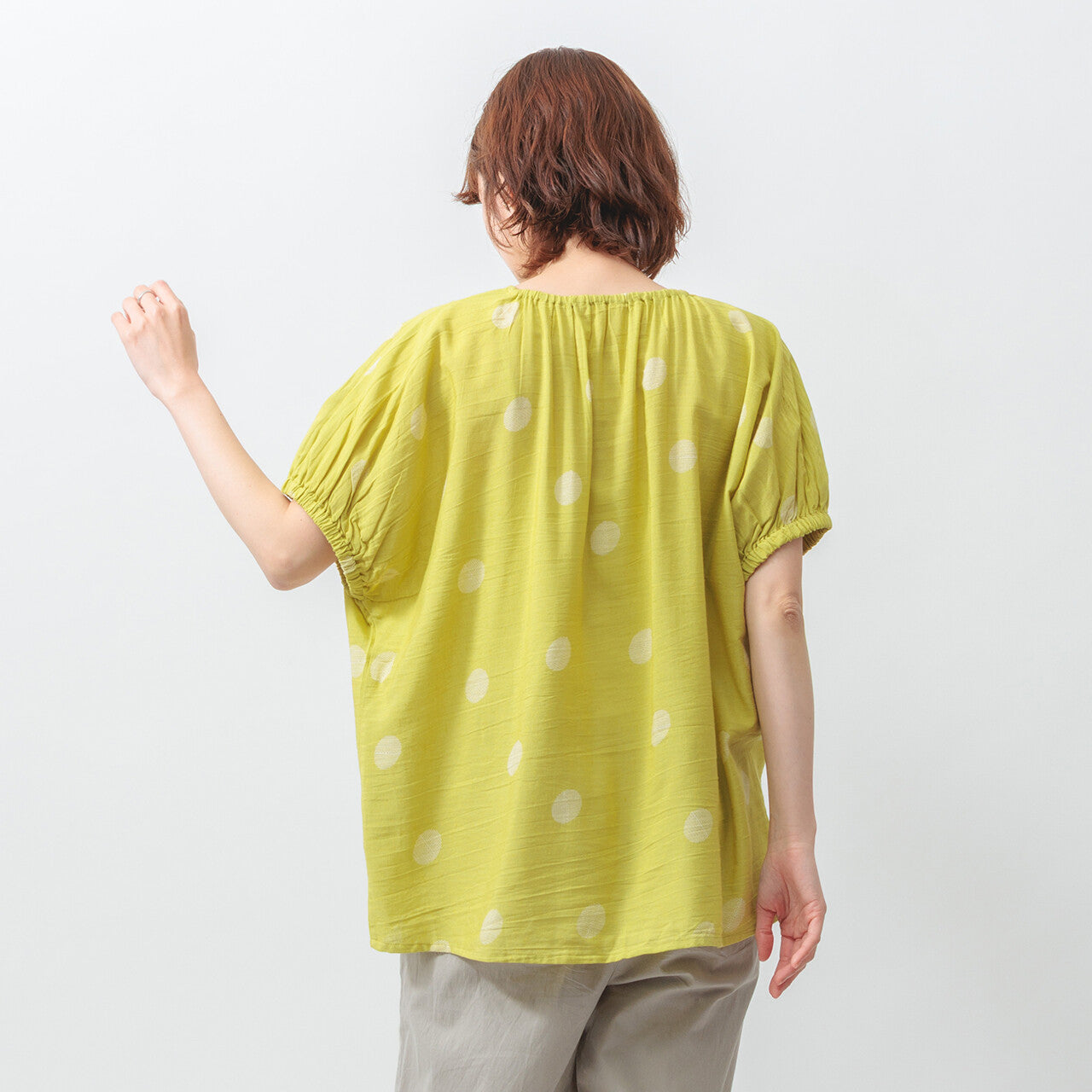 夏季輕薄圓點泡泡袖T-shirt
