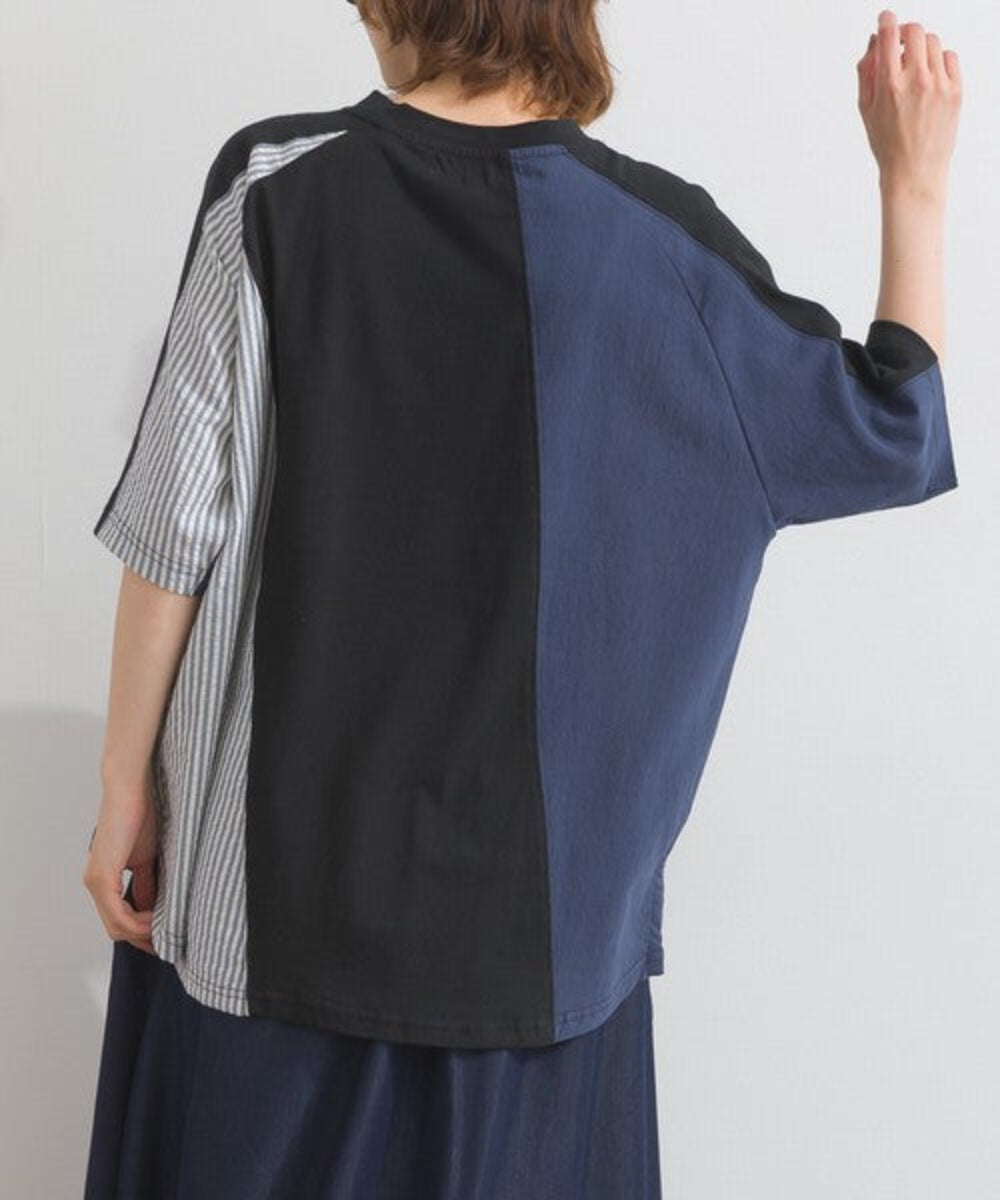 三色混搭寬鬆T-shirt