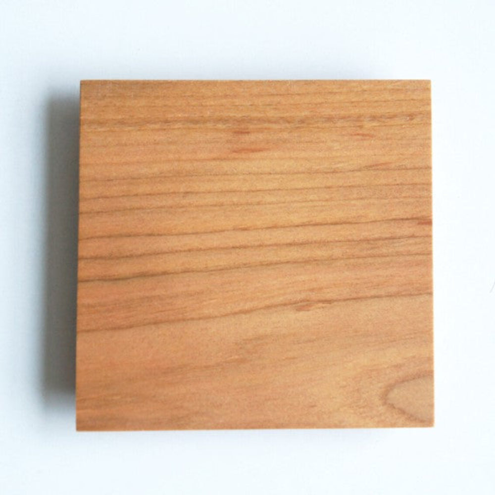 Mountain cherry wood coaster
