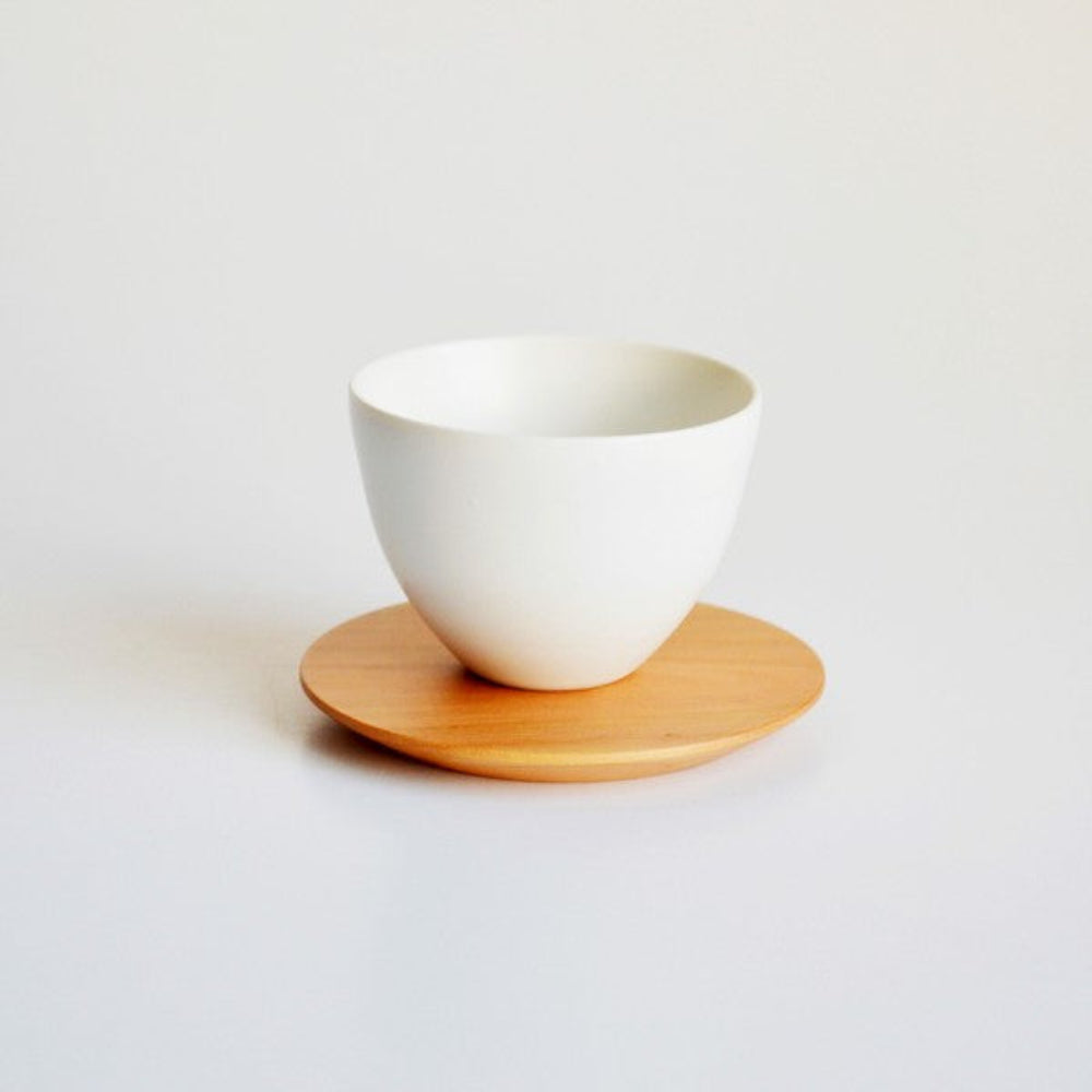 Mountain cherry wood coaster