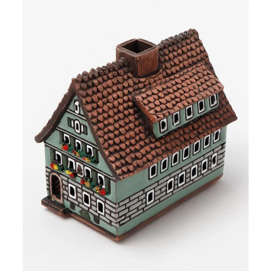 Green Cottage-European Cottage Ceramic Christmas Candle Holder
