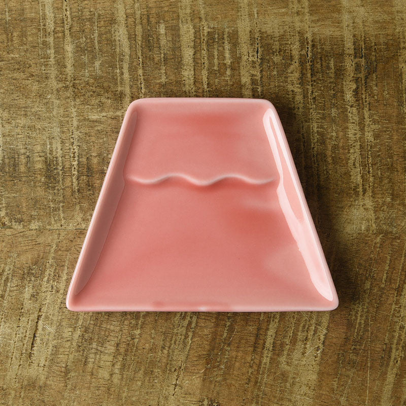 Mino-yaki Mount Fuji white porcelain soy sauce dish