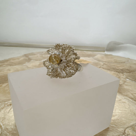 Crystal Embroidered Ring