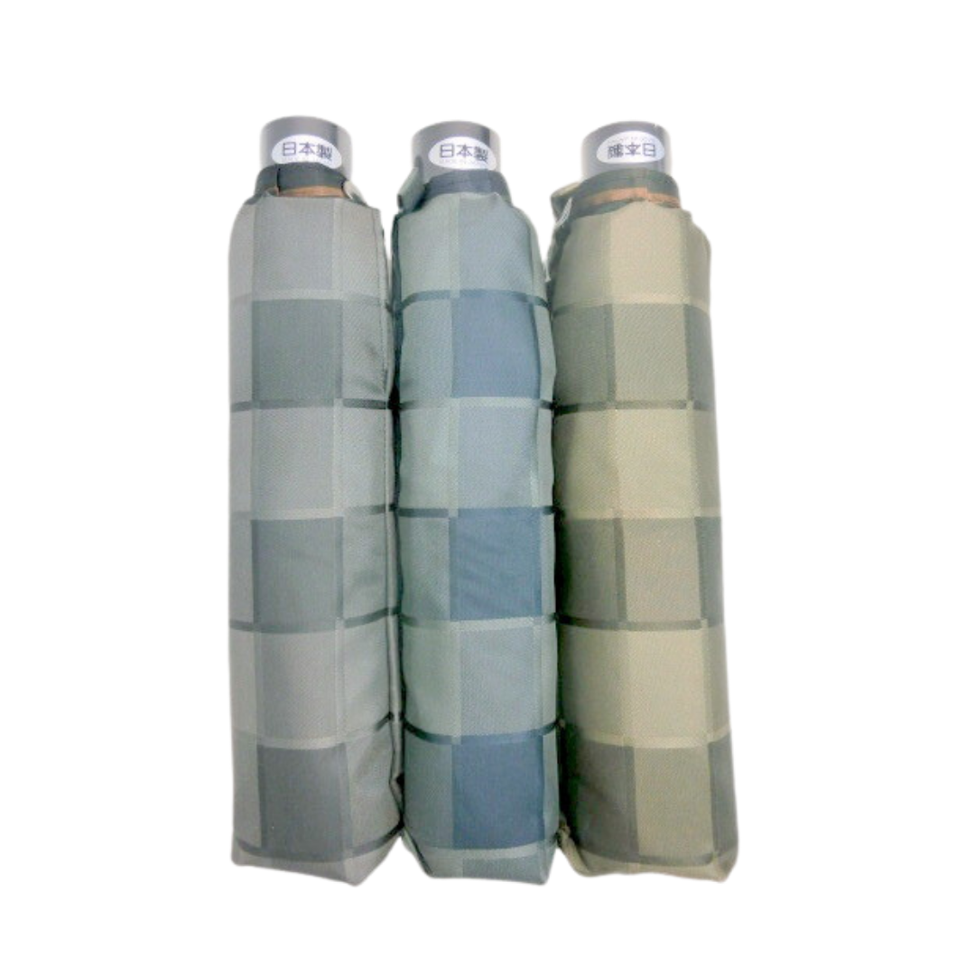 Lightweight folding umbrella made in Japan (Koshu first dyed Zhuzi fabric) - 碁 dish handle