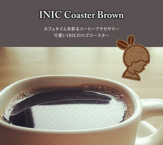 INIC 杯墊（啡／白）
