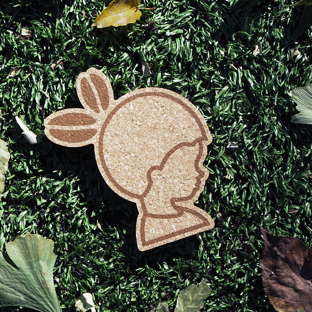 INIC coaster (brown/white)