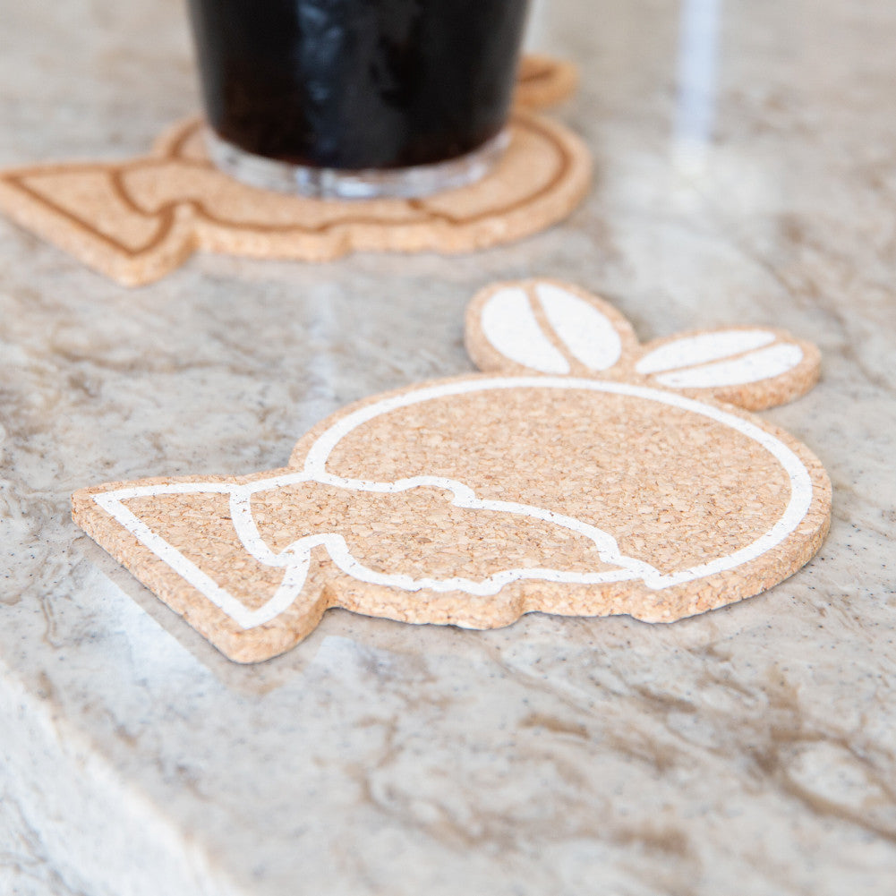 INIC coaster (brown/white)