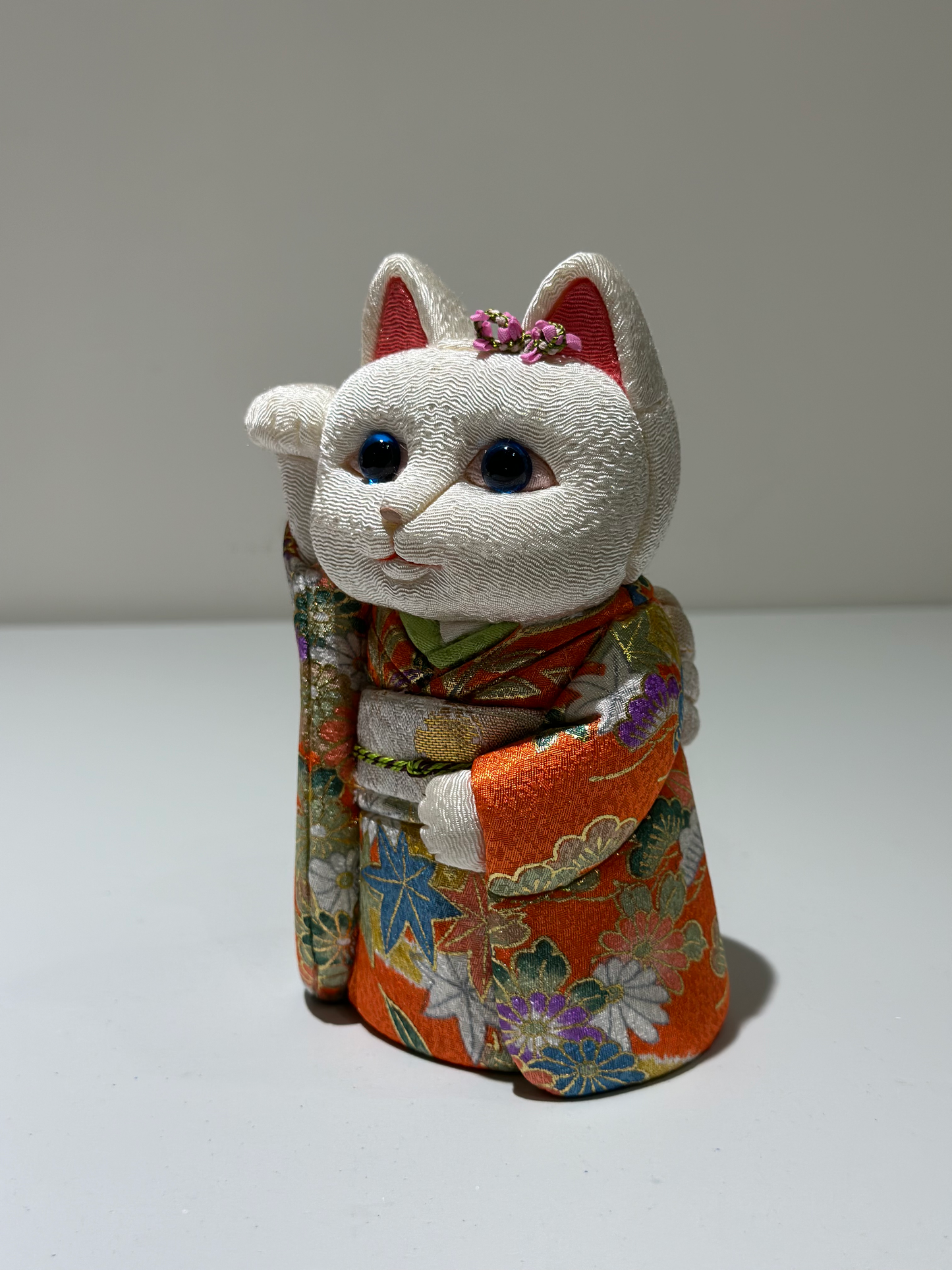 招財貓 振袖 (金橙色）
